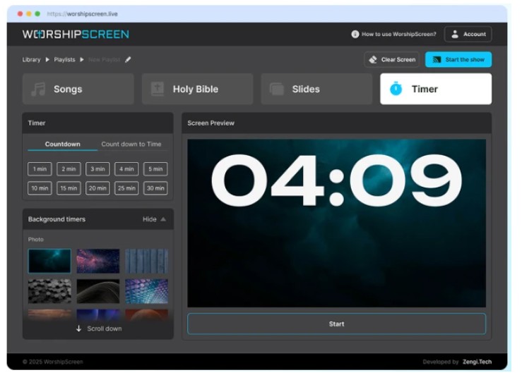 WorshipScreen: Free Church Presentation Software for Worship Songs, Bible Verses and Sermons